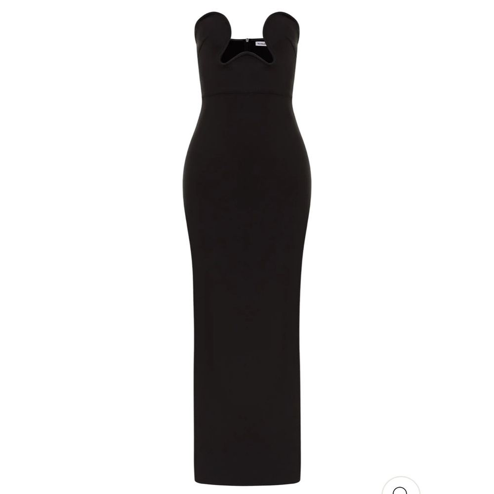 YG collection strapless maxi dress with high slit on left side. SO SEXY ON!!!